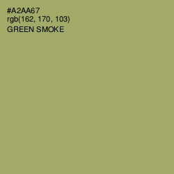 #A2AA67 - Green Smoke Color Image